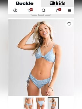 Dippin' Daisy's Light Blue Floral Tie-Detail Bikini Set